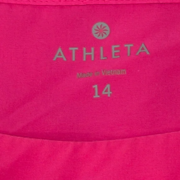 Athleta Womens Neon Pink Sleeveless Elastic Waist Active Dress 439151-01 Size 14 - Picture 2 of 10